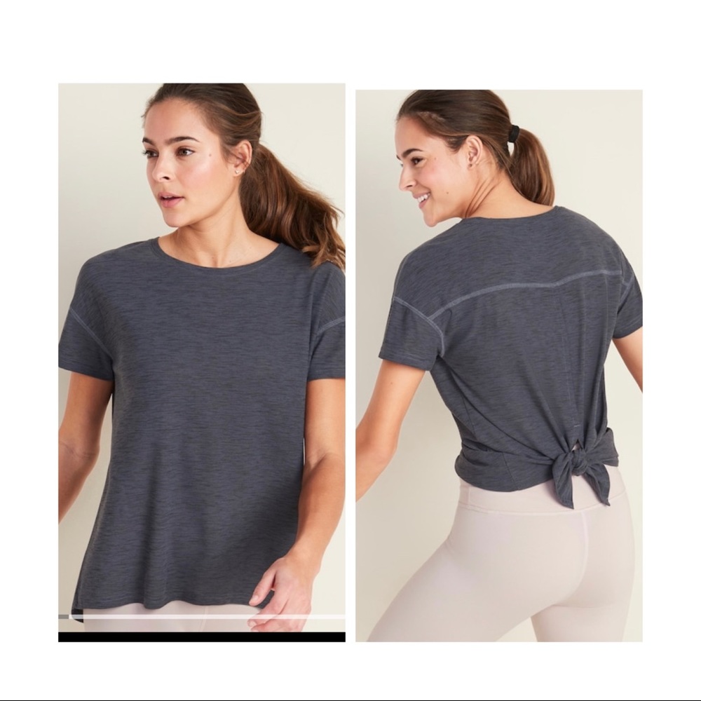 Old Navy Breathe ON Tie-Back Scoop Neck Top